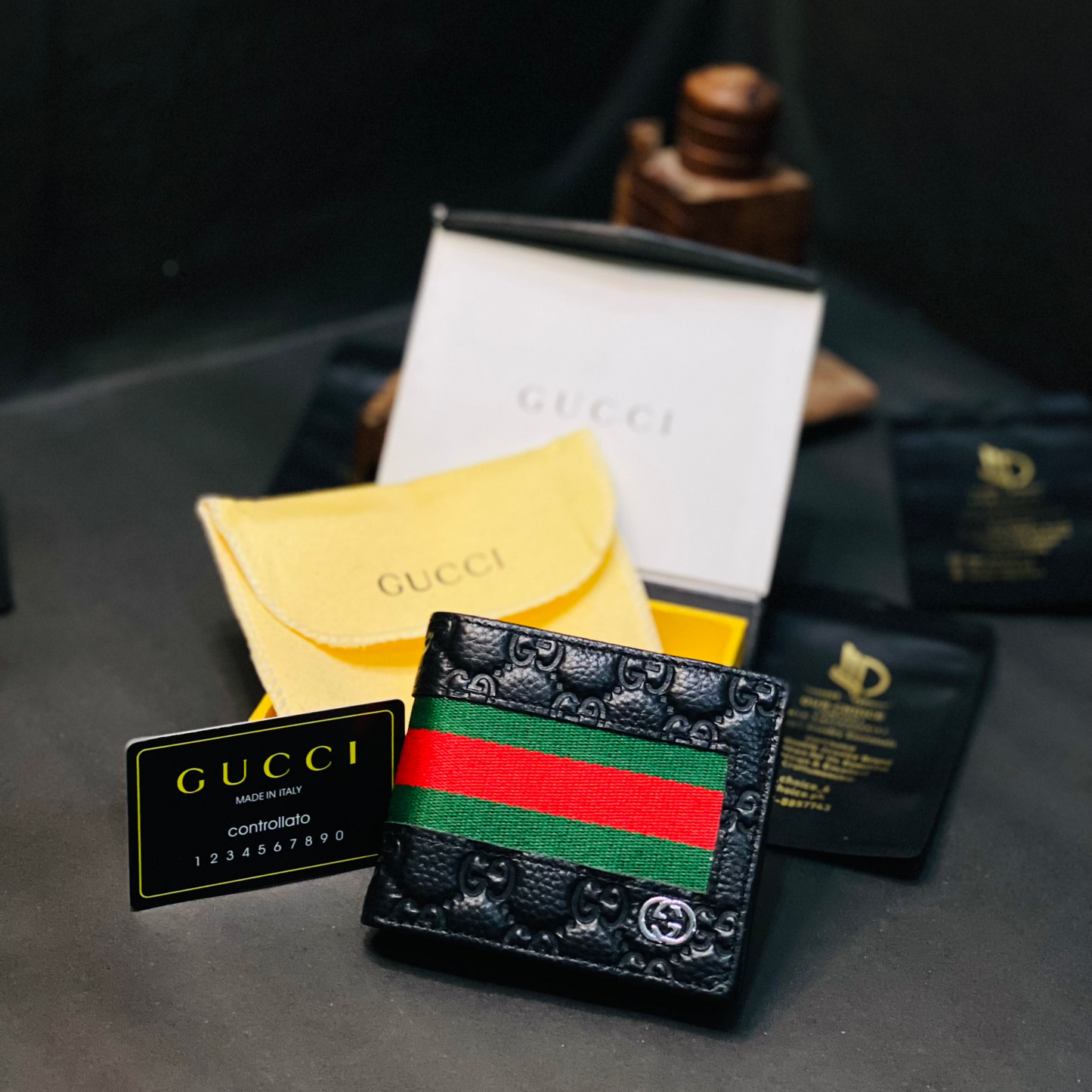 Gucci Wallet Black Premium Qulity