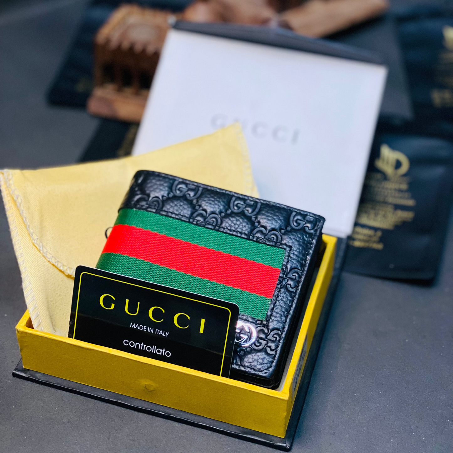 Gucci Wallet Black Premium Qulity