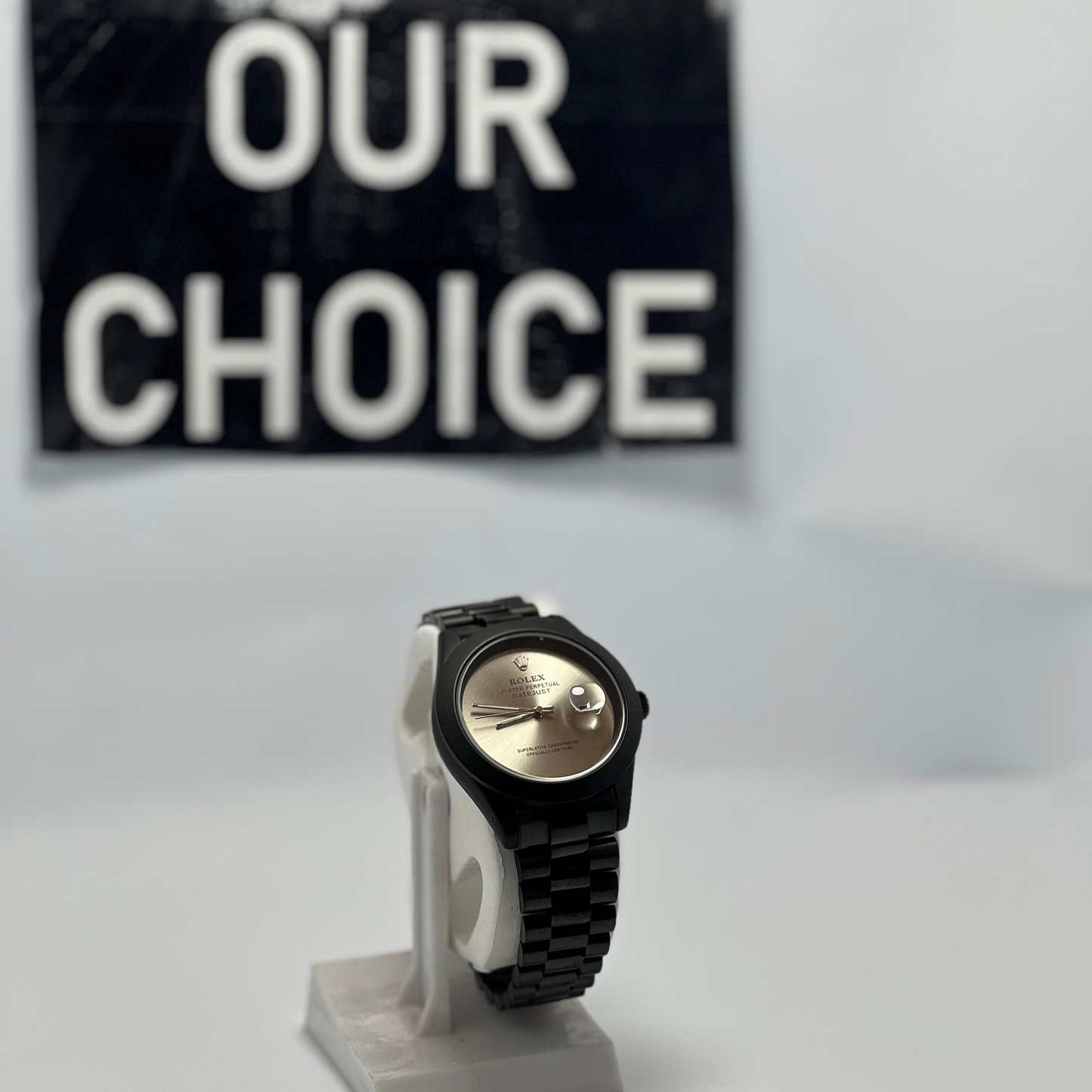 Rolex Black Sharp Classic silver Dail R003