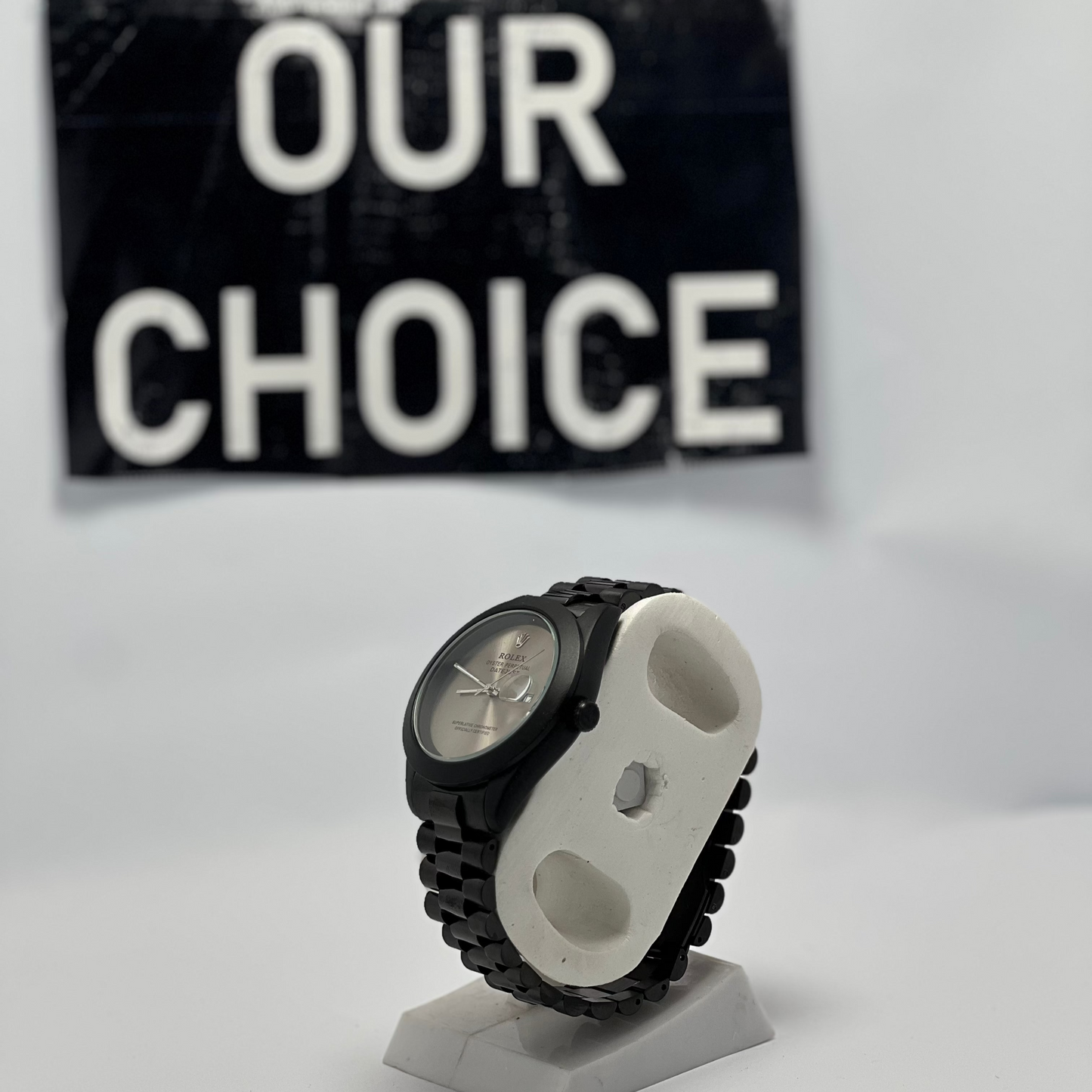 Rolex Black Sharp Classic silver Dail R003