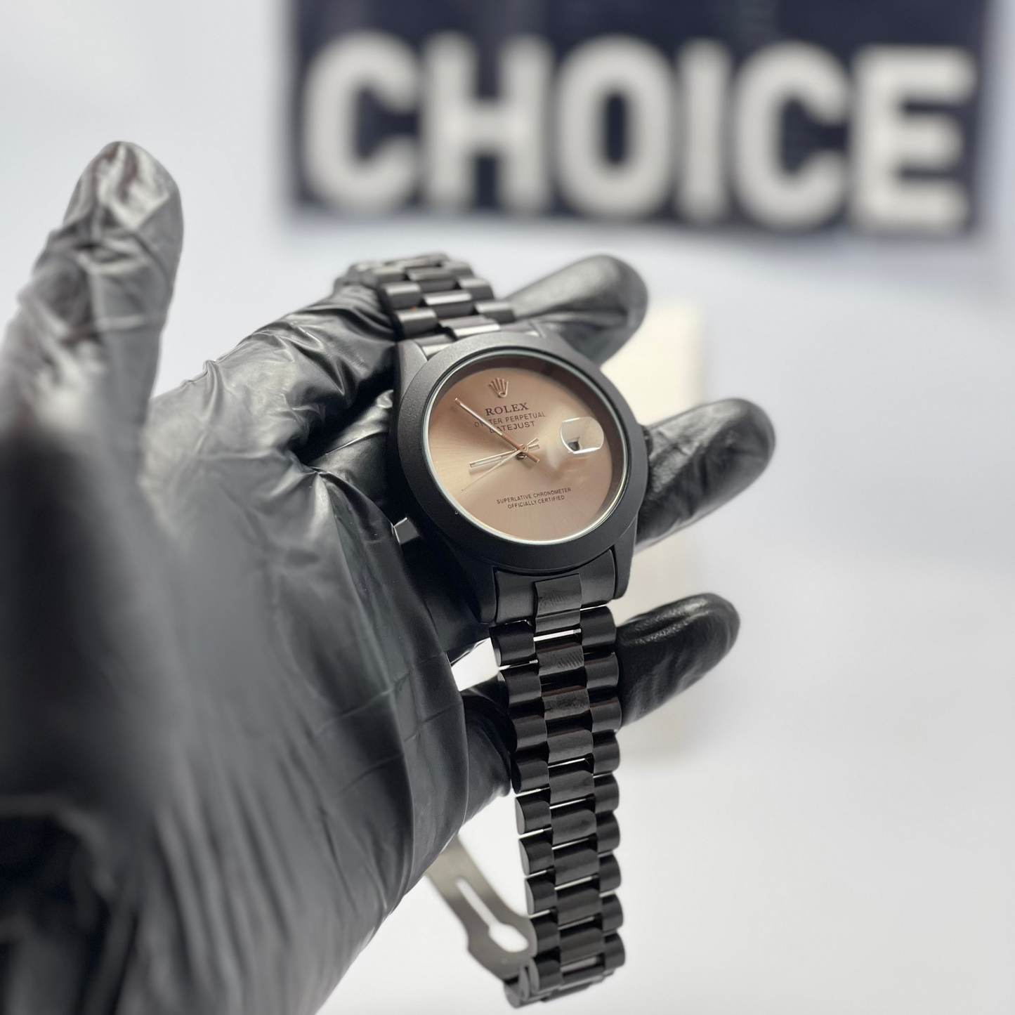 Rolex Black Sharp Classic silver Dail R003