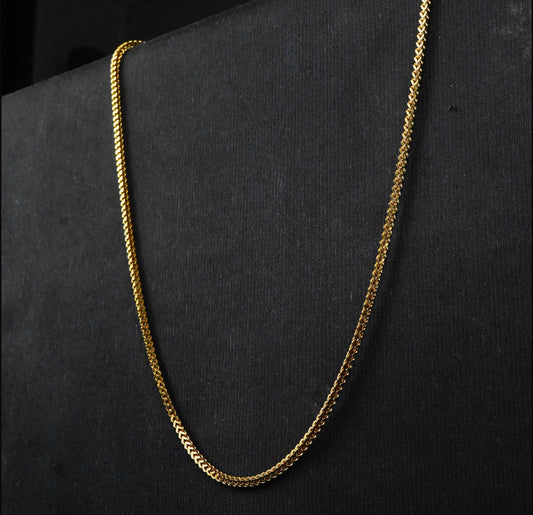 3mm Flex Gold Square Wheat Chain