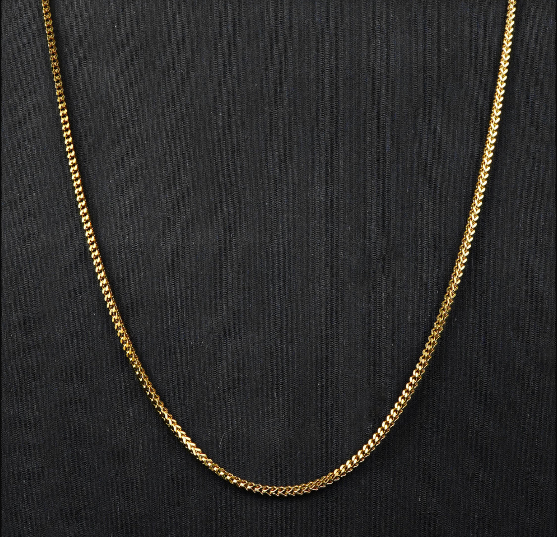 3mm Flex Gold Square Wheat Chain