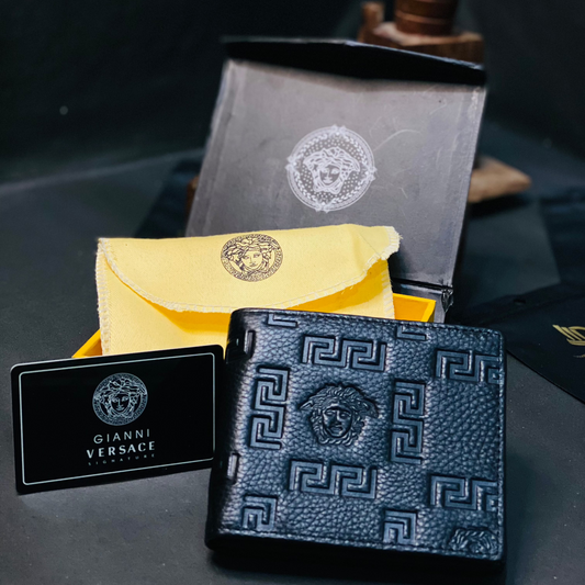 Black Versace wallet premium Quality